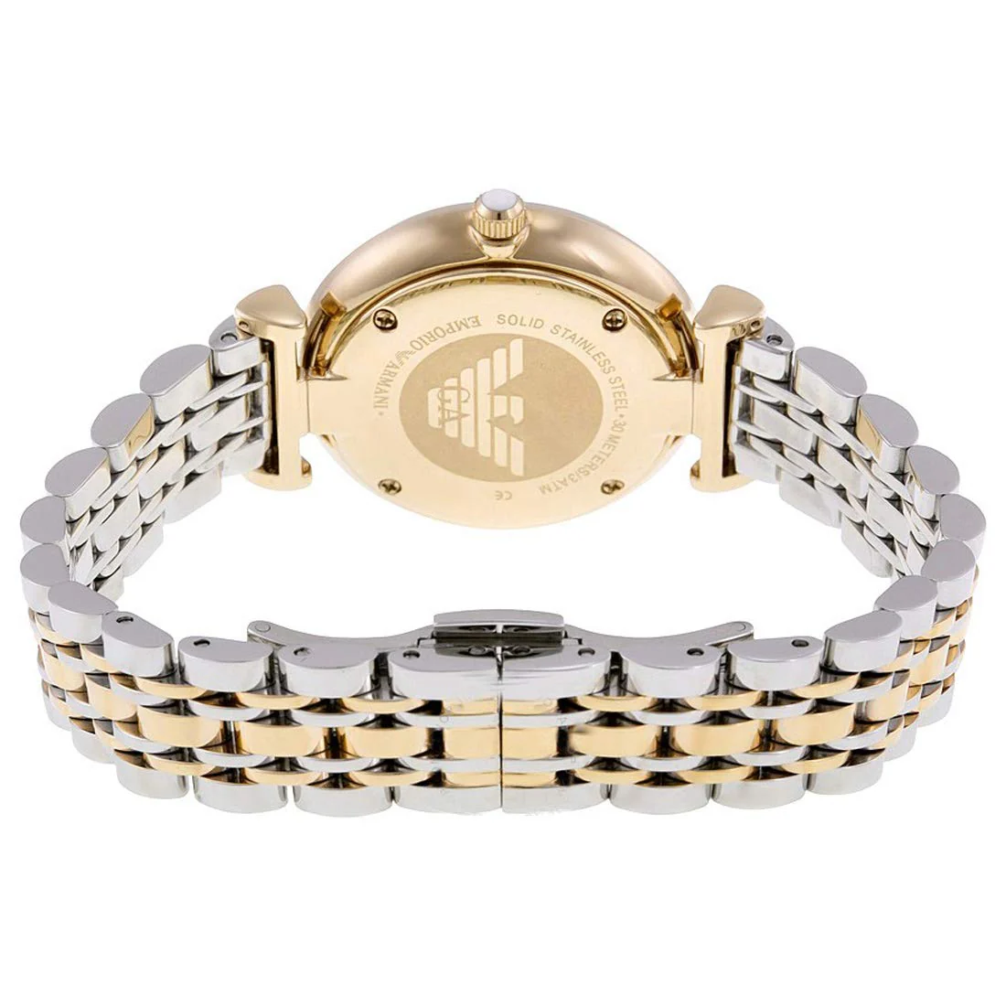 Emporio Armani AR8031 Women’s Analog Two Tone Stainless Steel White Dial 32mm Watch - Image 4