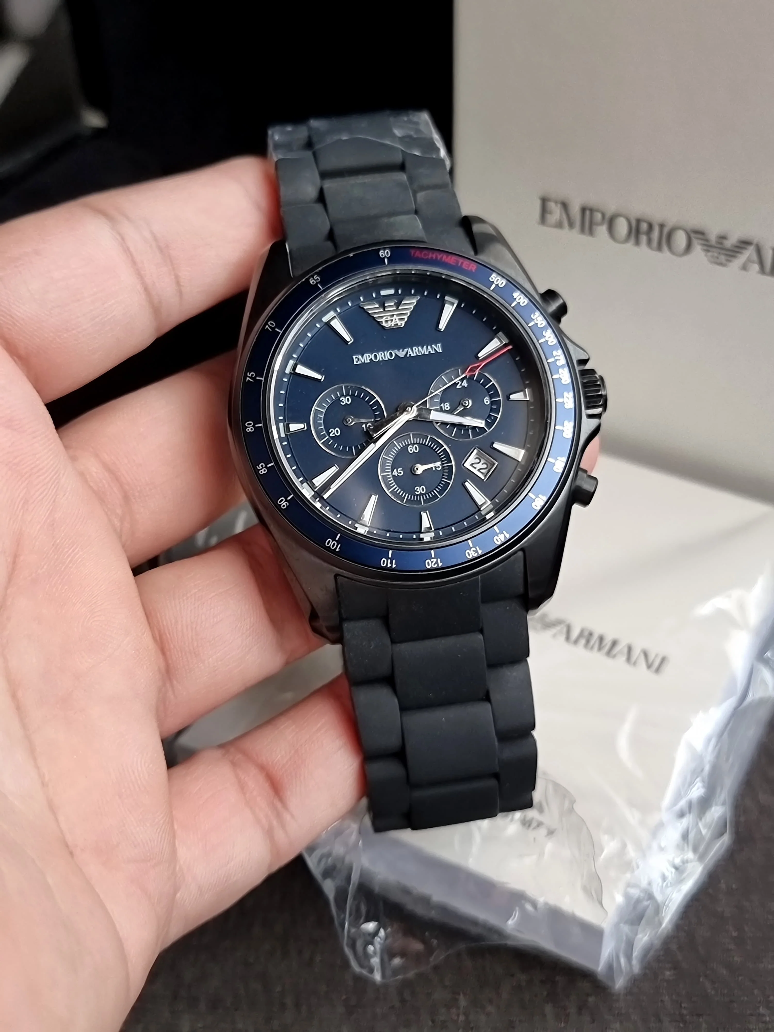 EMPORIO ARMANI Chronograph Blue Dial Men's Watch AR6121 - Image 6