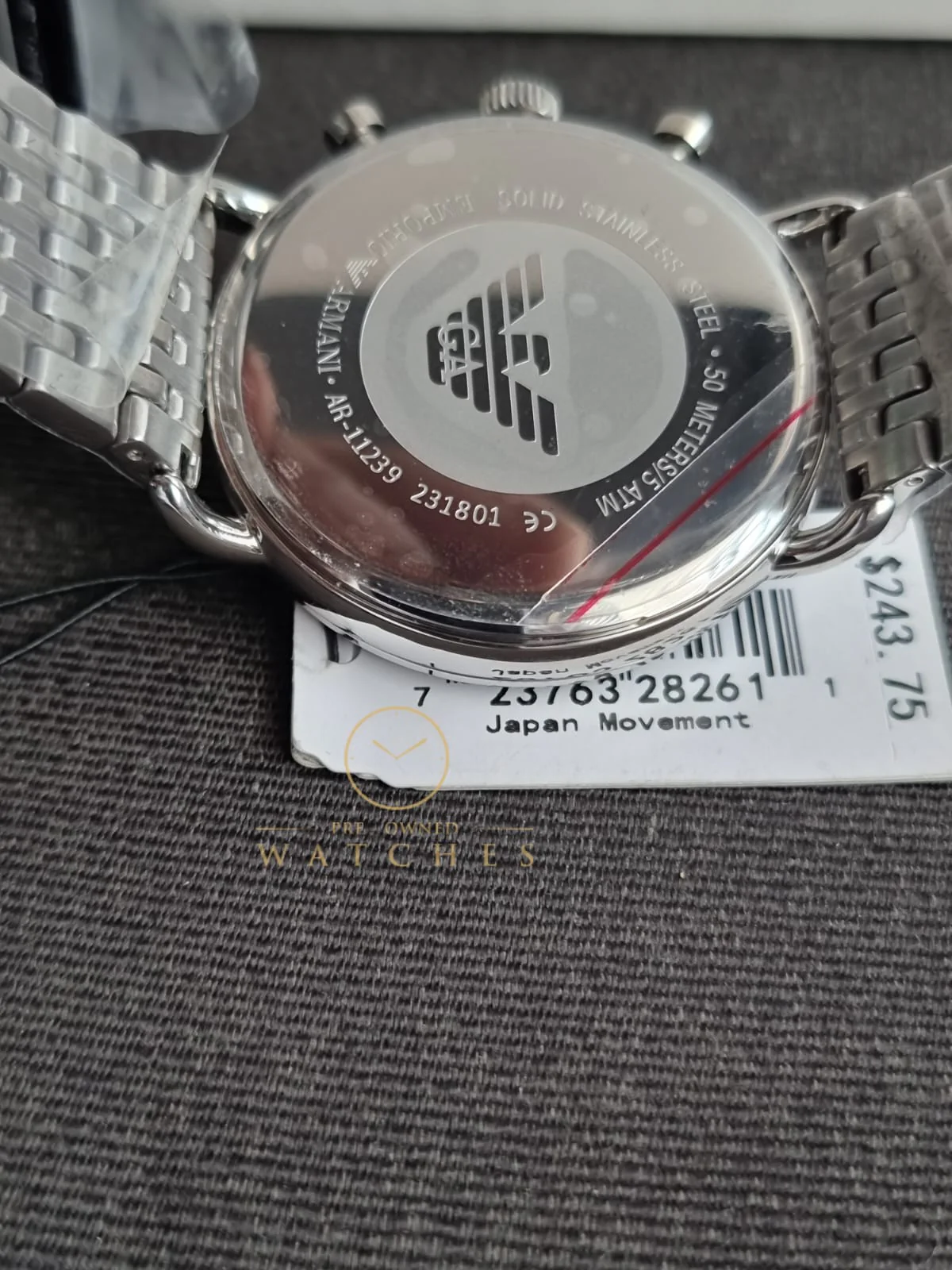 EMPORIO ARMANI Chronograph Quartz Beige Dial Men's Watch AR11239 - Image 10