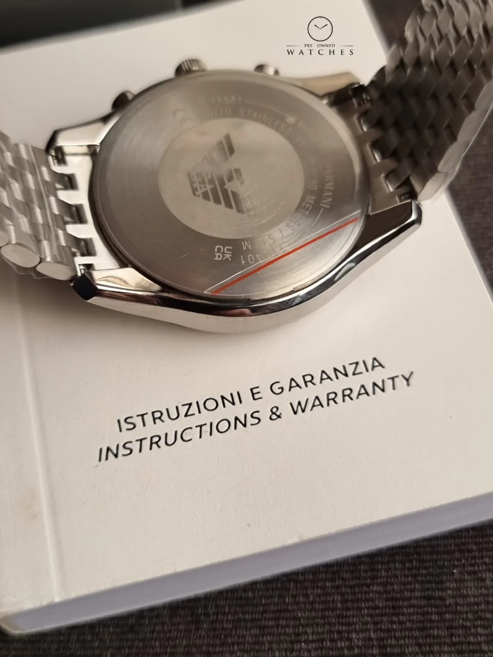 EMPORIO ARMANI Chronograph Quartz Diamond Green Dial Men's Watch Item No. AR11581 - Image 2