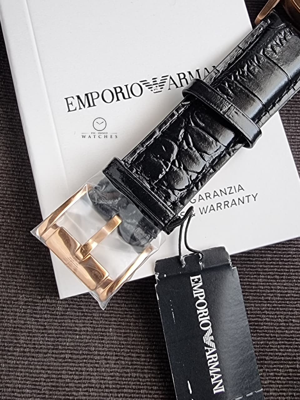 Emporio Armani Classic Black Dial Stainless Steel Men's Watch – AR2452 - Image 3