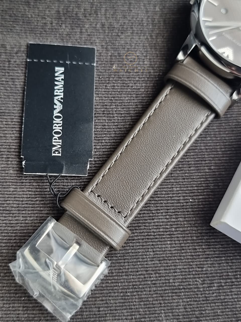 Emporio Armani Classic Brown Dial Brown Leather Strap Men's Watch – AR1729 - Image 7