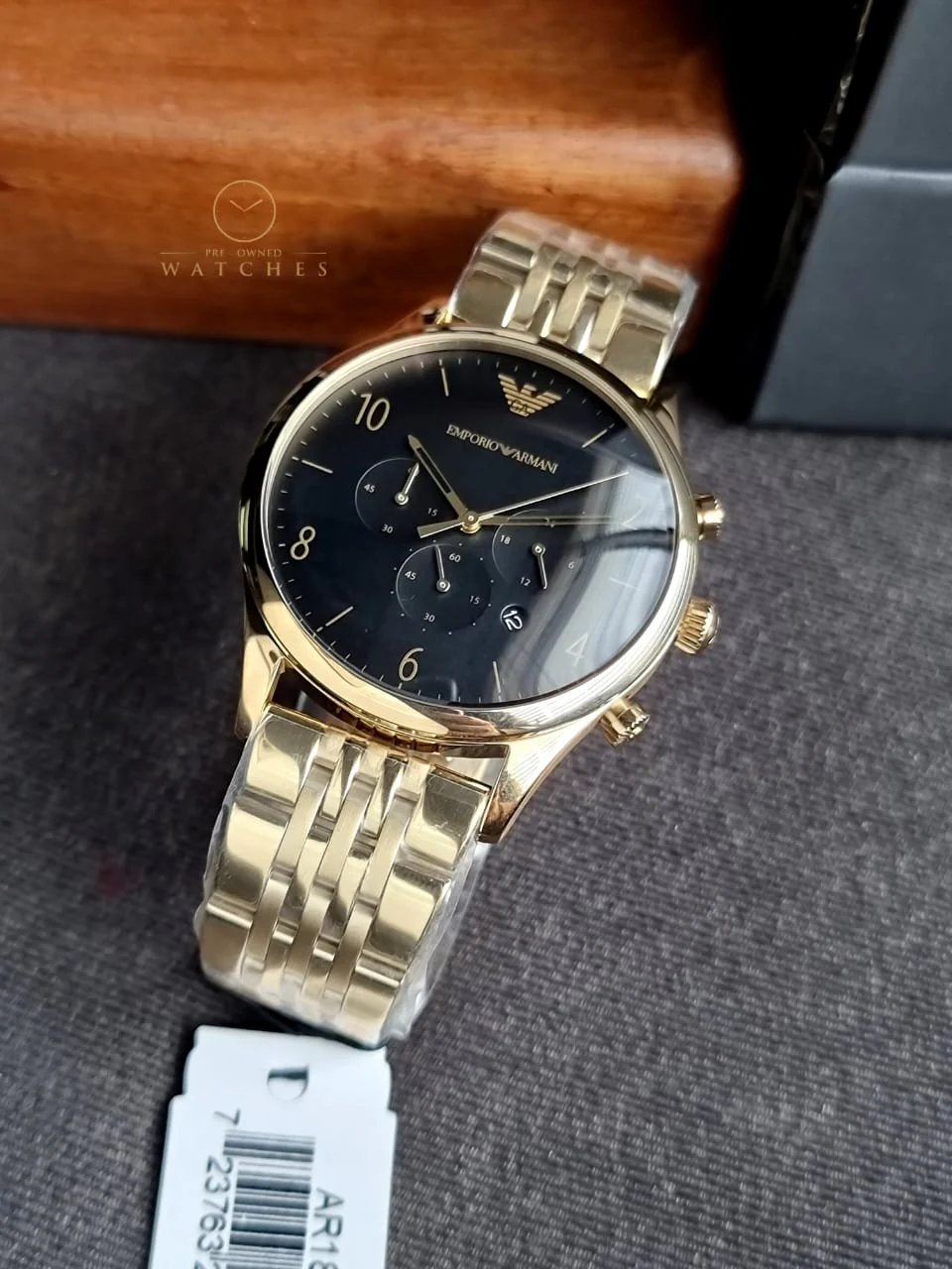 EMPORIO ARMANI Classic Chronograph Black Dial Men's Watch AR1893 - Image 4