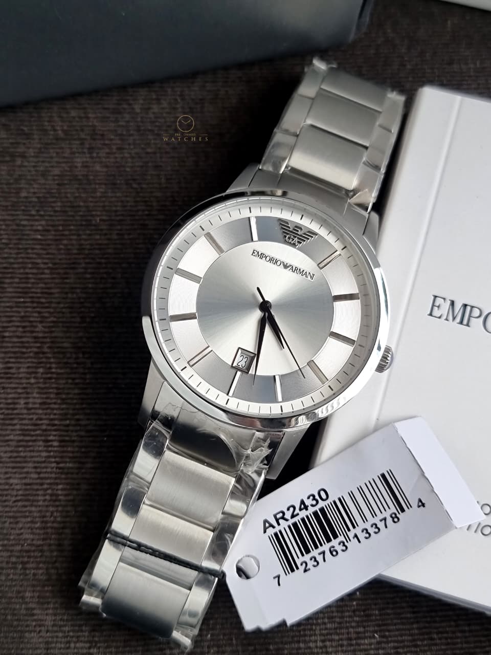 Emporio Armani Classic Silver Dial Stainless Steel Men’s Watch – AR2430 - Image 6
