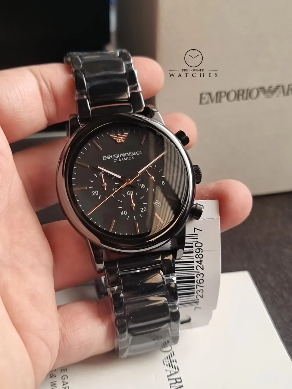 EMPORIO ARMANI Luigi Chronograph Black Dial Men's Watch AR1509 - Image 4