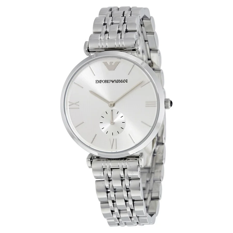 Emporio Armani Men’s Analog Stainless Steel Silver Dial 40mm Watch AR1819 - Image 2