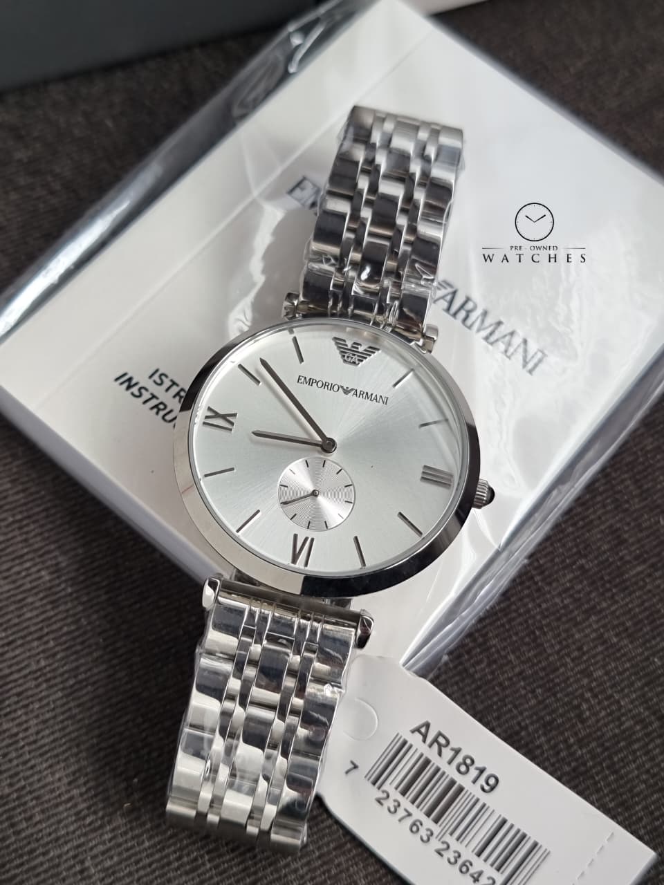 Emporio Armani Men’s Analog Stainless Steel Silver Dial 40mm Watch AR1819 - Image 8