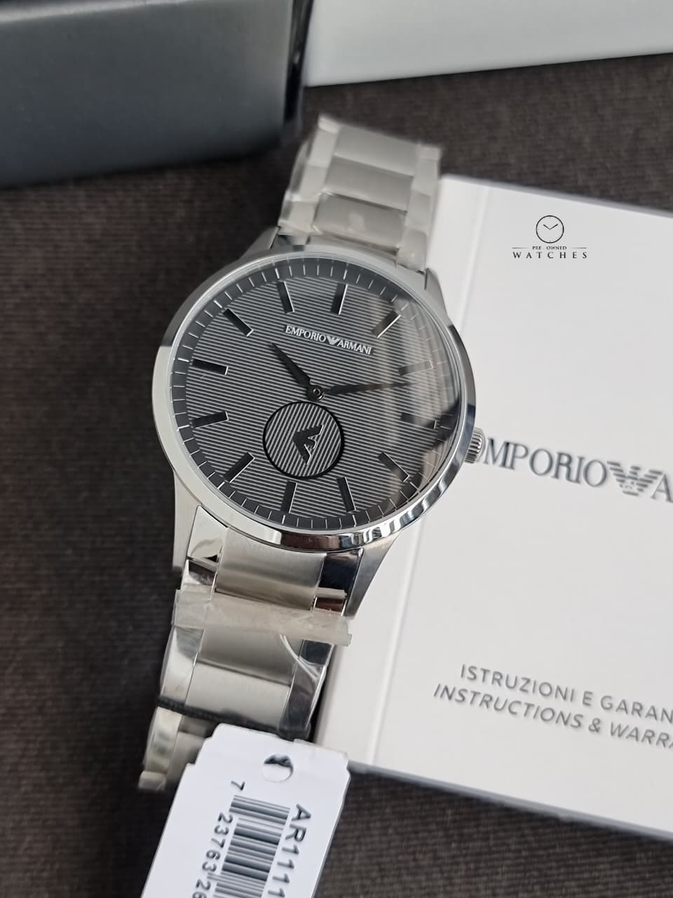Emporio Armani Men’s Chronograph Quartz Stainless Steel Black Dial 43mm Watch AR11118 - Image 4