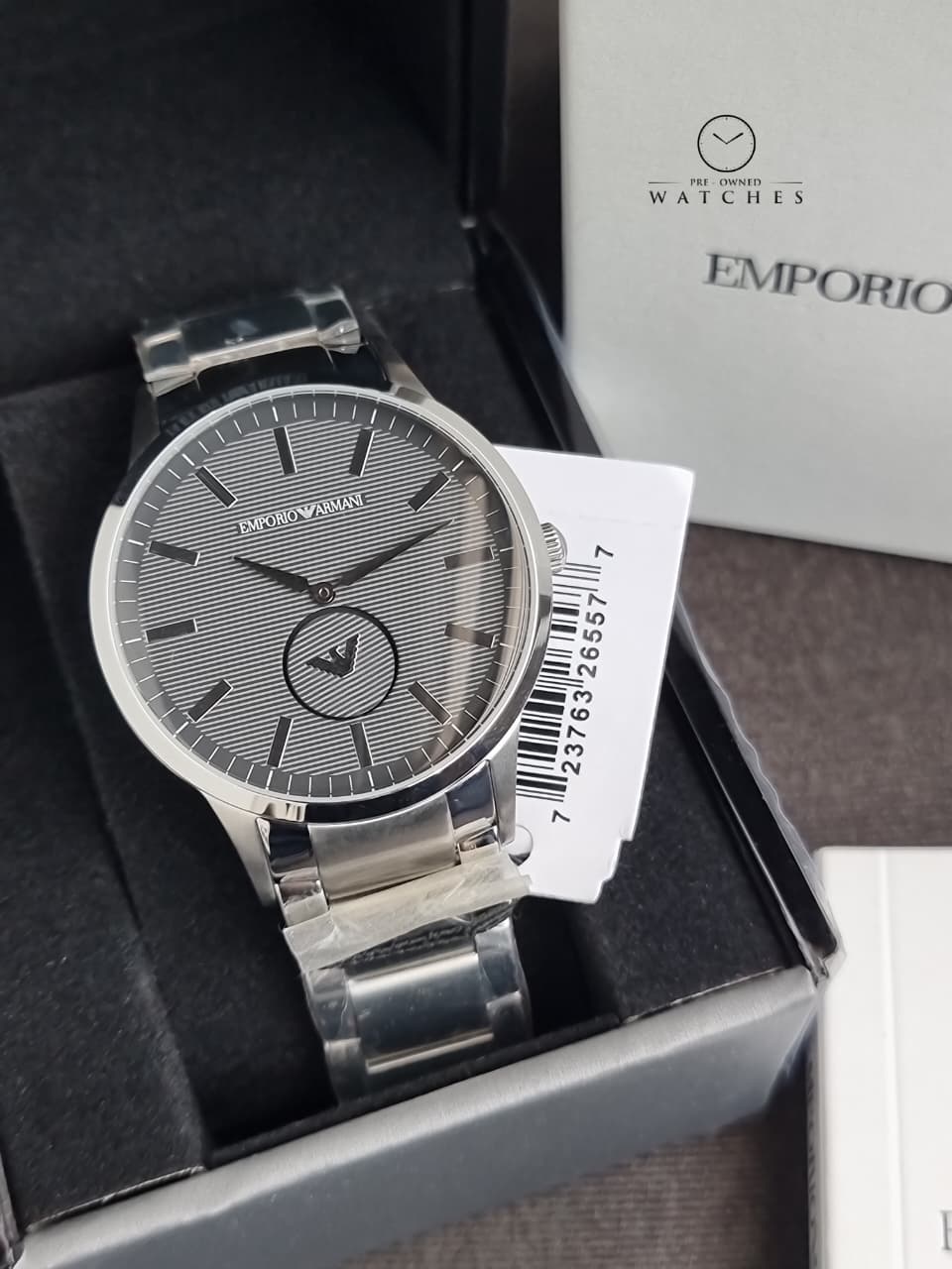 Emporio Armani Men’s Chronograph Quartz Stainless Steel Black Dial 43mm Watch AR11118 - Image 6