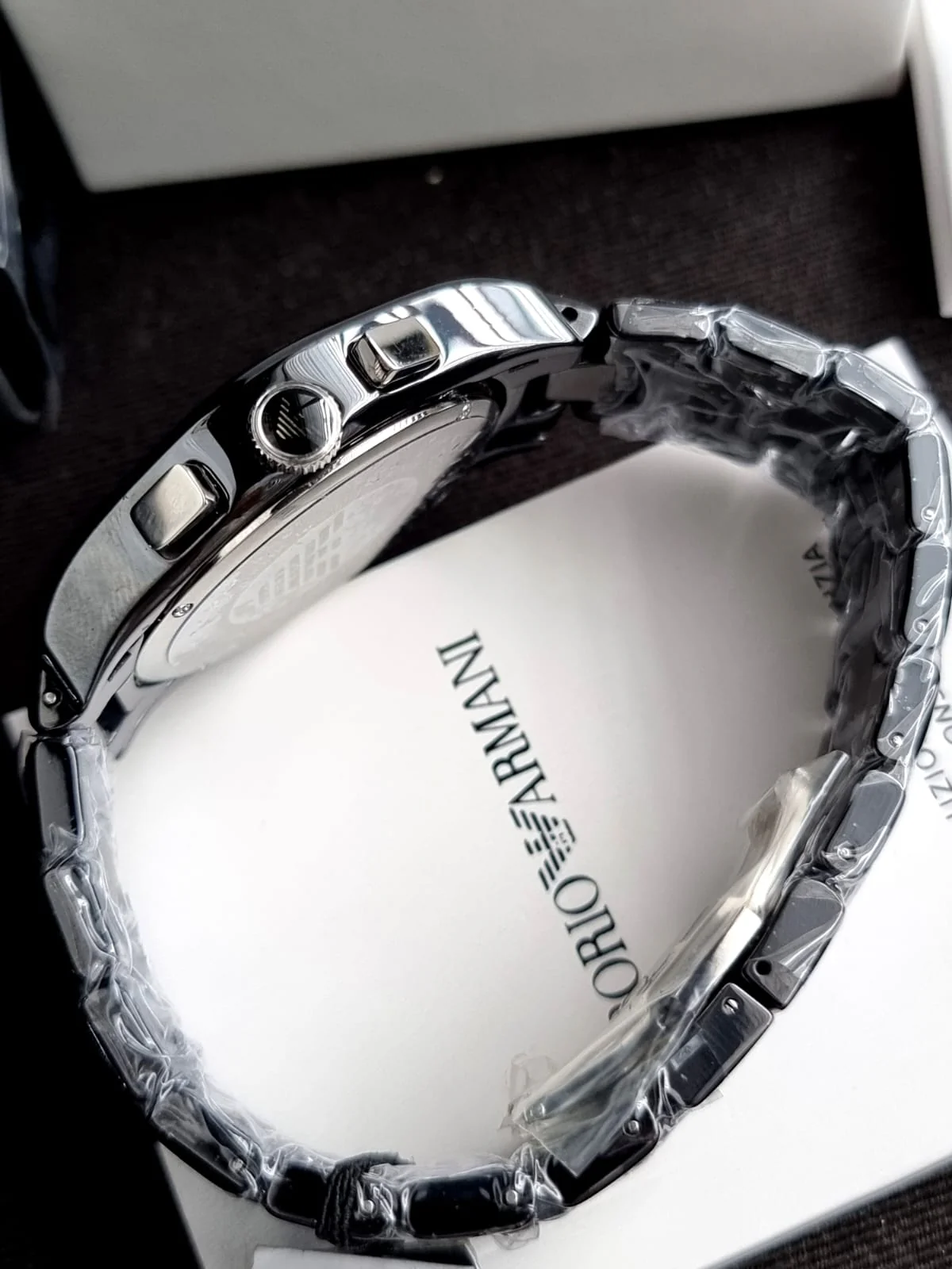 Emporio Armani Men’s Chronograph Quartz Stainless Steel Black Dial 43mm Watch AR1400 - Image 5