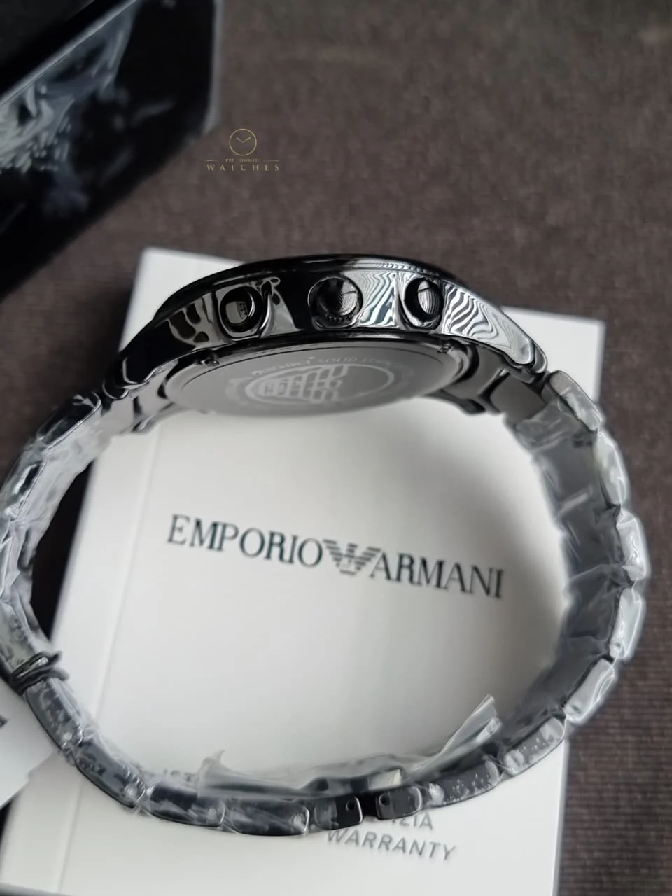 Emporio Armani Men’s Chronograph Quartz Stainless Steel Black Dial 43mm Watch AR1452 - Image 2