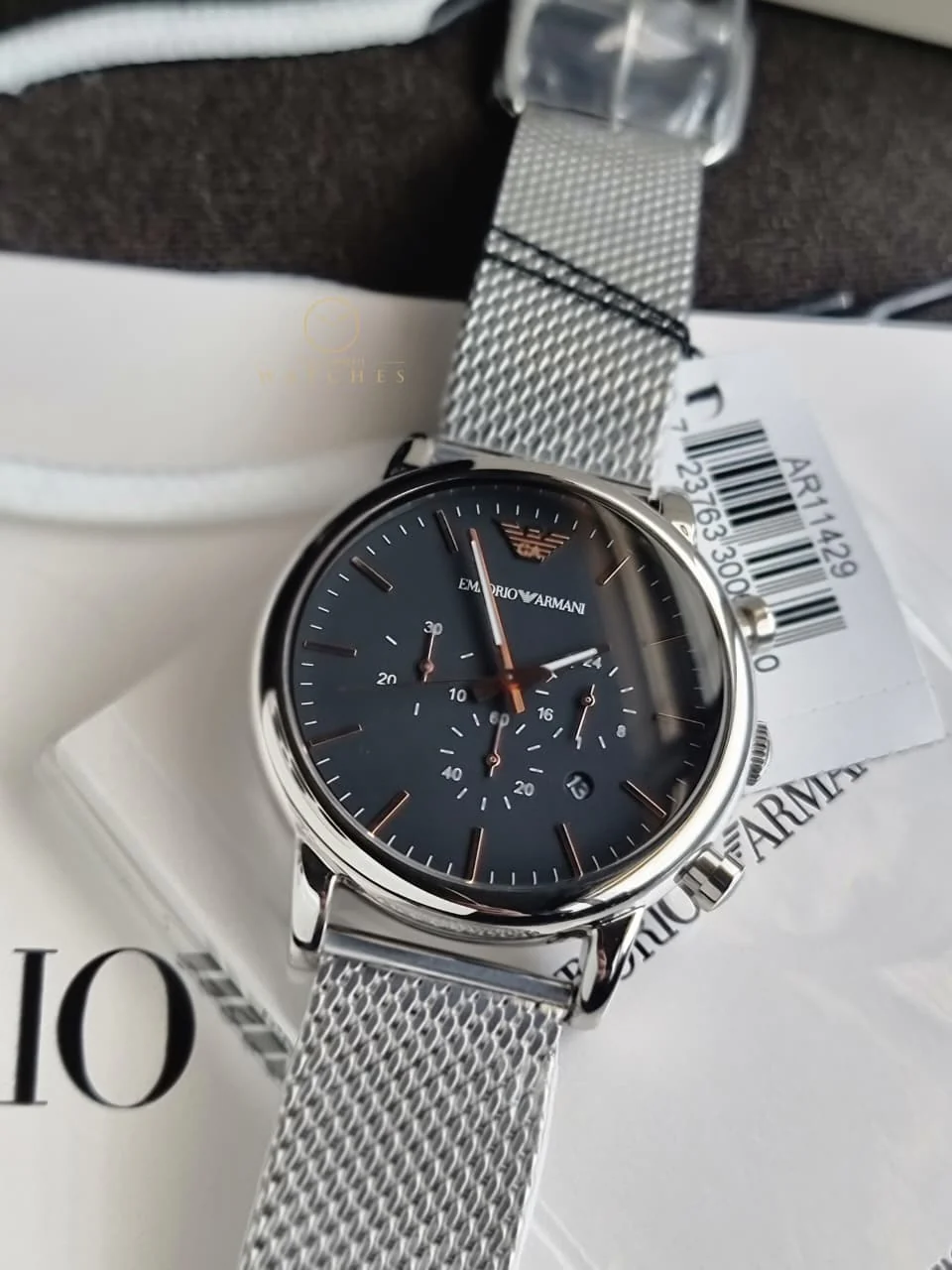 Emporio Armani Men’s Chronograph Quartz Stainless Steel Black Dial 46mm Watch AR11429 - Image 4