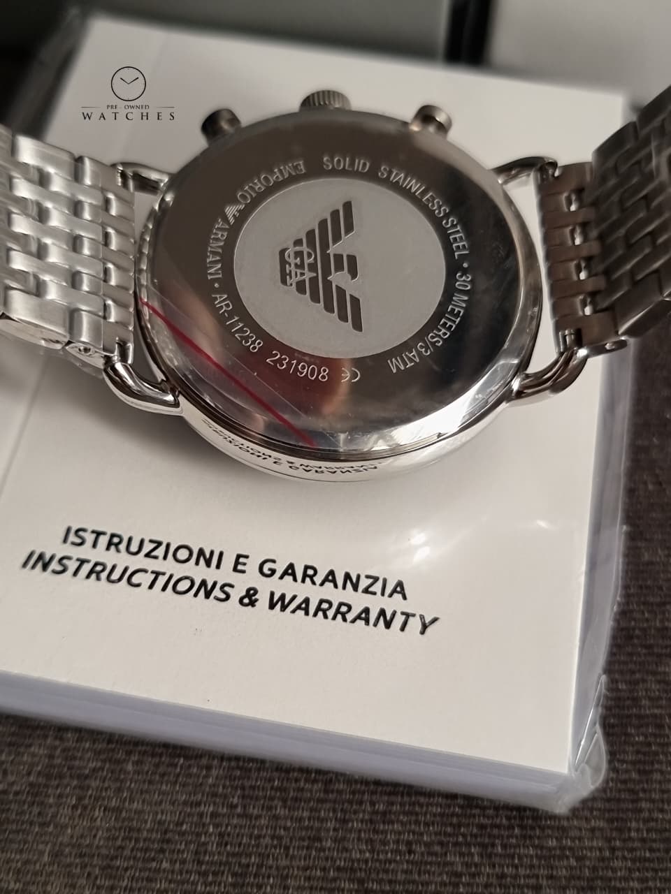 Emporio Armani Men’s Chronograph Stainless Steel 43mm Watch AR11238 - Image 3