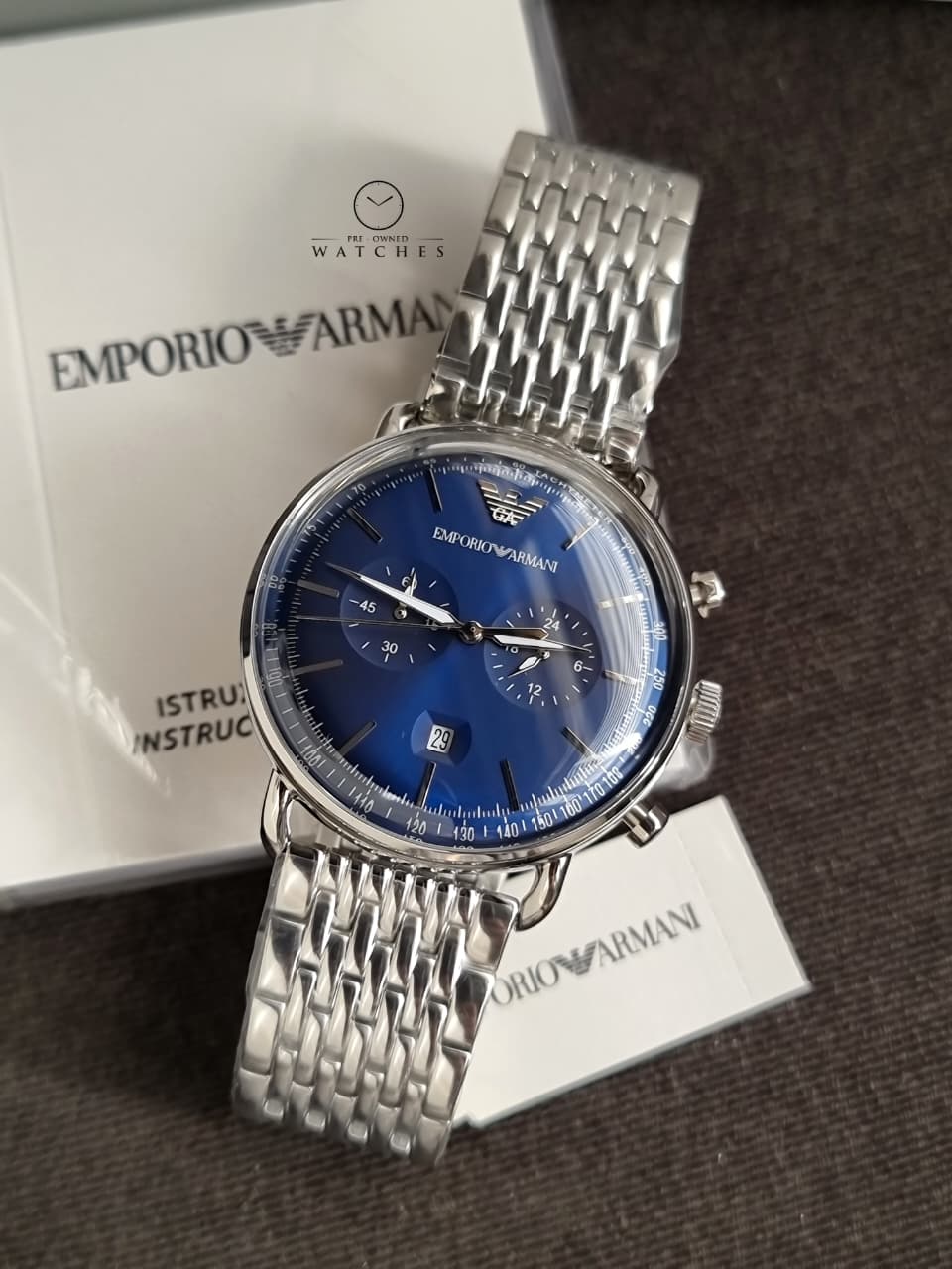 Emporio Armani Men’s Chronograph Stainless Steel 43mm Watch AR11238 - Image 4