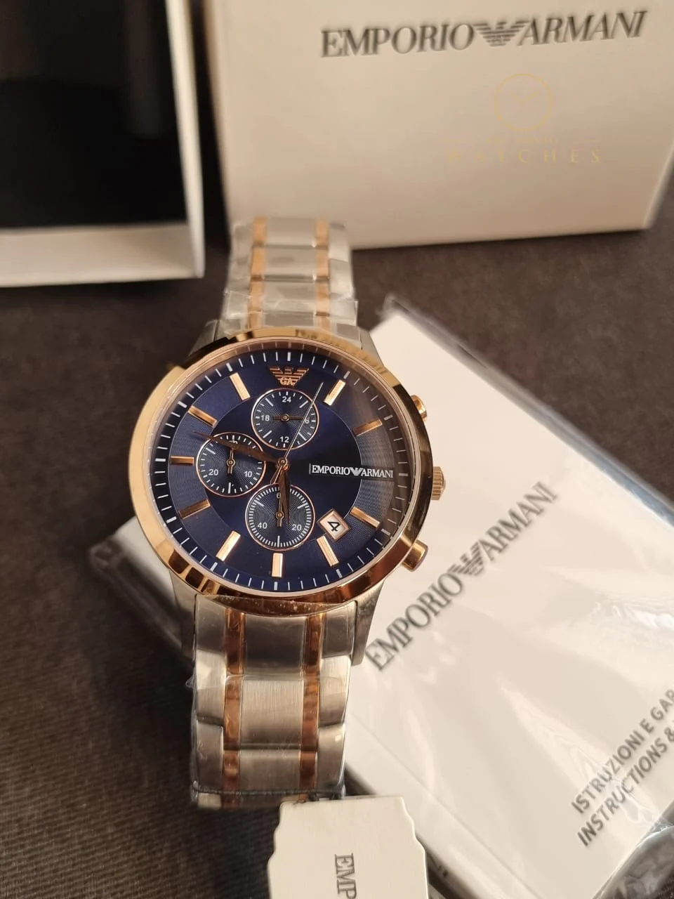 Emporio Armani Men’s Chronograph Stainless Steel 43mm Watch AR80025 - Image 4