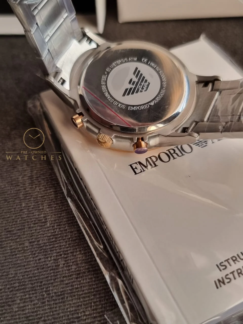 Emporio Armani Men’s Chronograph Stainless Steel 43mm Watch AR80025 - Image 5