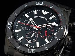 Emporio Armani Men’s Chronograph Stainless Steel Black Dial 44mm Watch AR5931 - Image 2