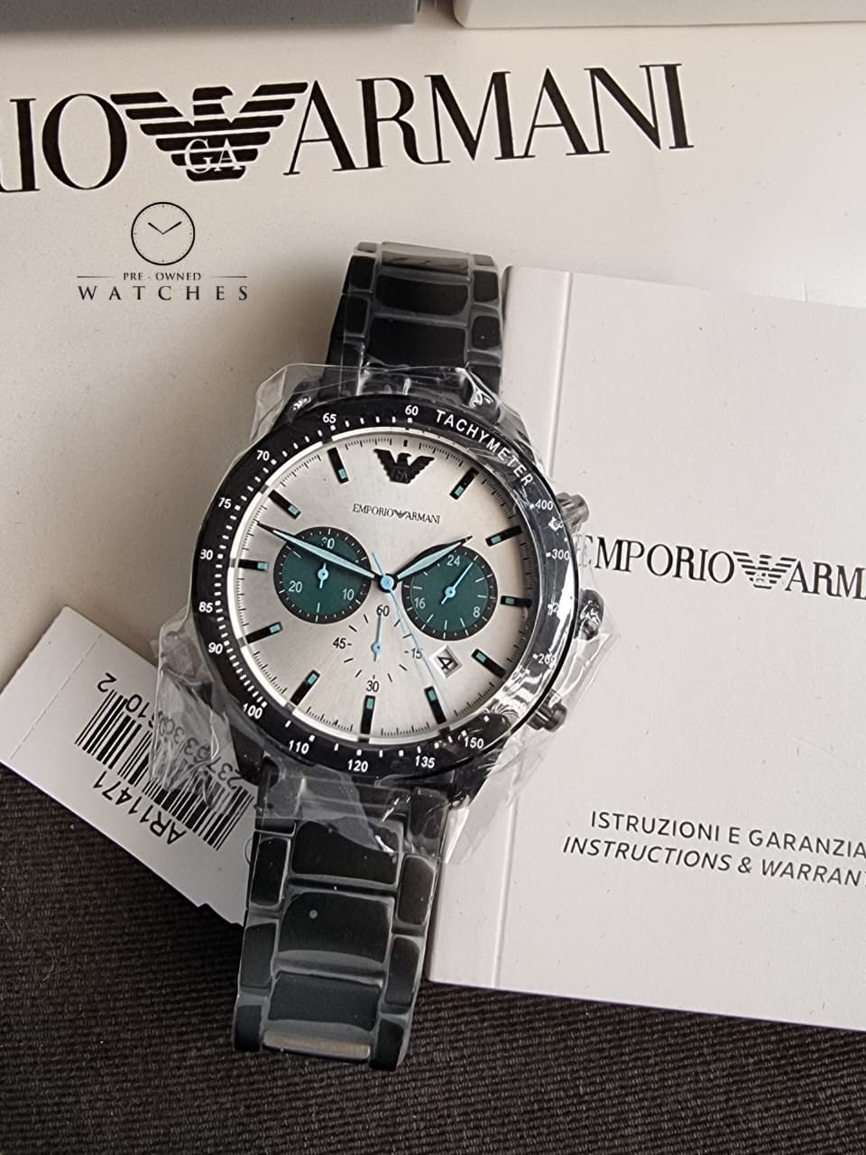 Emporio Armani Men’s Chronograph Stainless Steel MultiColour Dial 43mm Watch AR11471 - Image 4