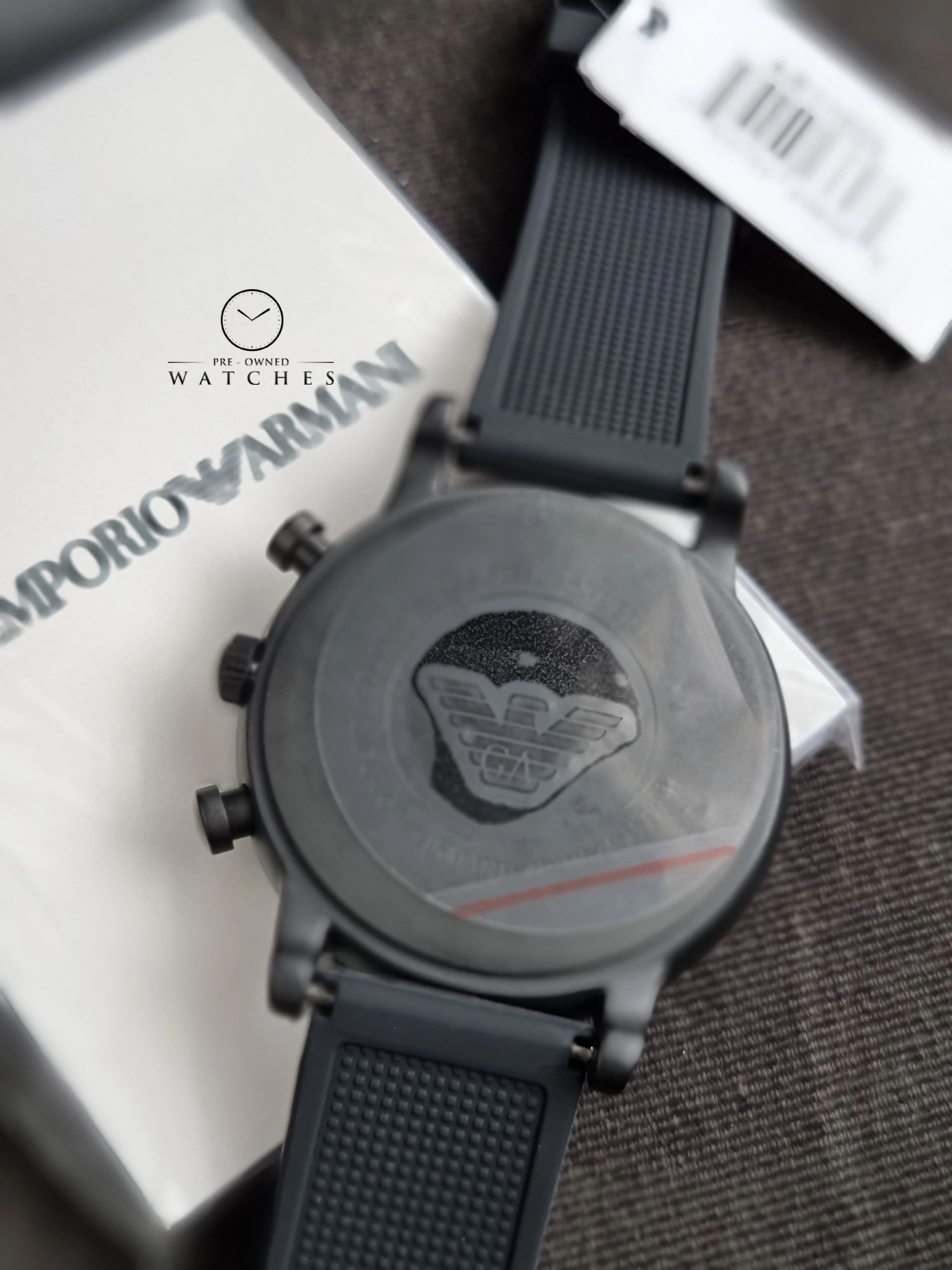 Emporio Armani Men’s Quartz Black Silicone Strap Black Dial 46mm Watch AR11024 - Image 6