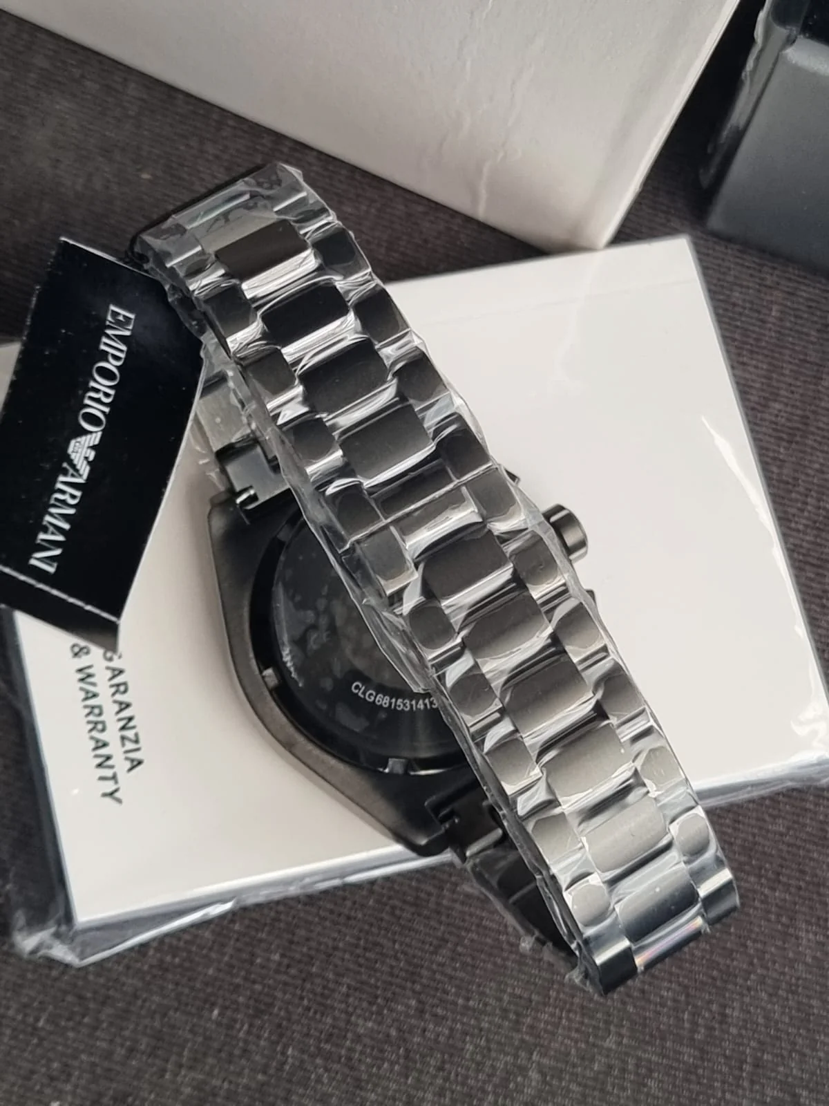Emporio Armani Men’s Quartz Black Stainless Steel Blue Dial 43mm Watch AR11561 - Image 5