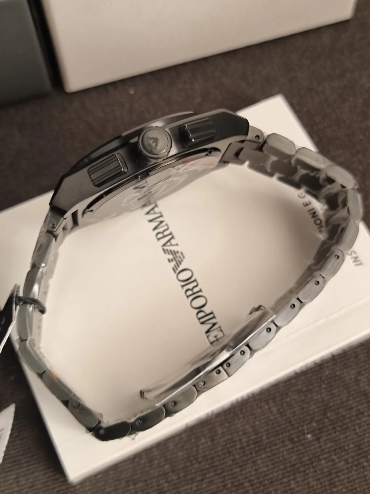 Emporio Armani Men’s Quartz Black Stainless Steel Green Dial 43mm Watch AR11562 - Image 8