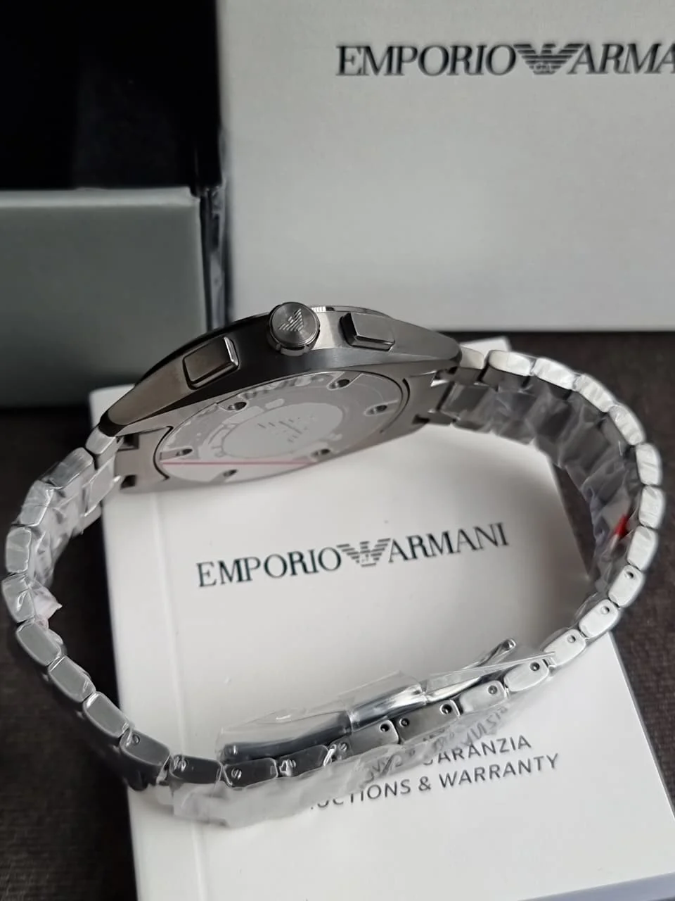 Emporio Armani Men’s Quartz Grey Stainless Steel Blue Dial 42mm Watch AR11481 - Image 7