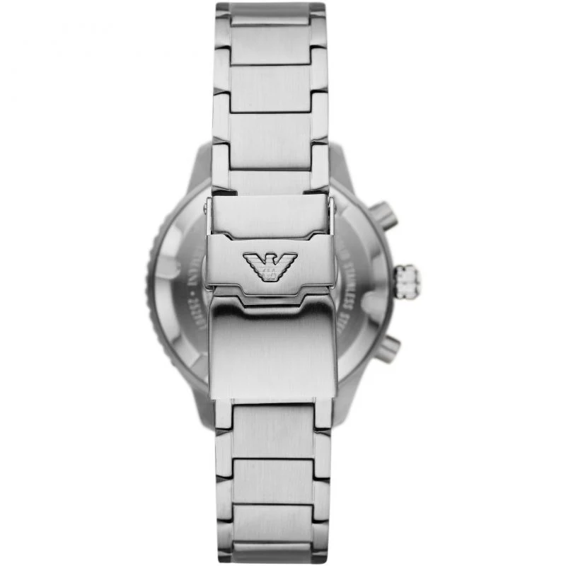 Emporio Armani Men’s Quartz Silver Stainless Steel Green Dial 43mm Watch AR11500 - Image 3