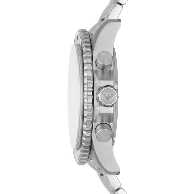 Emporio Armani Men’s Quartz Silver Stainless Steel Green Dial 43mm Watch AR11500 - Image 4