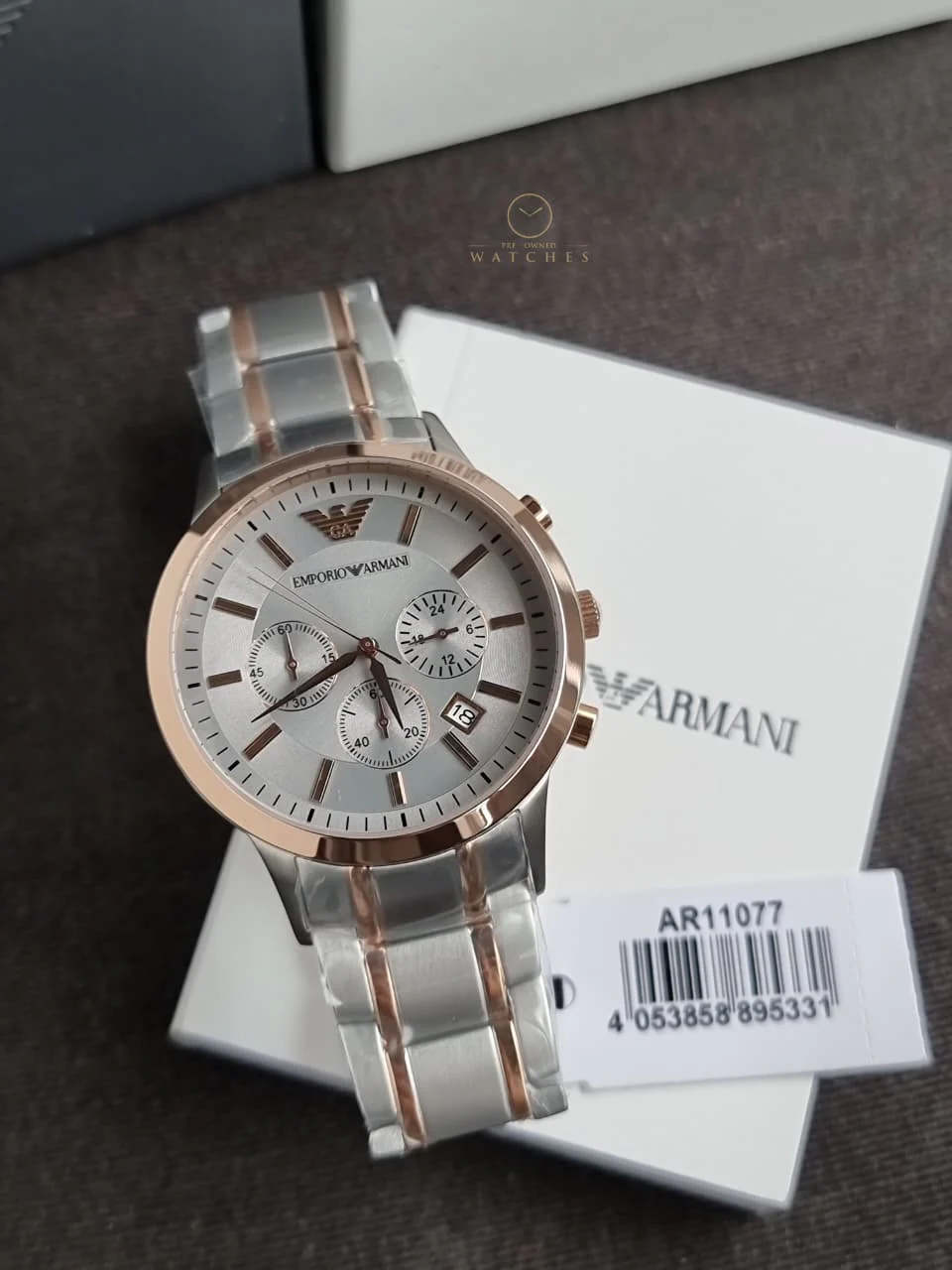 Emporio Armani Men’s Quartz Stainless Steel Black Dial 43mm Watch AR11077 - Image 8