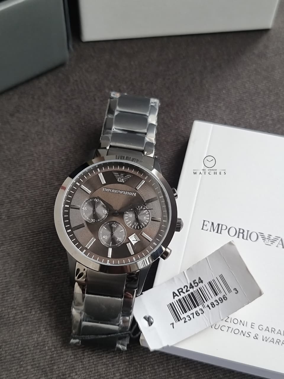 Emporio Armani Men’s Quartz Stainless Steel Grey Dial 43mm Watch AR2454 - Image 13