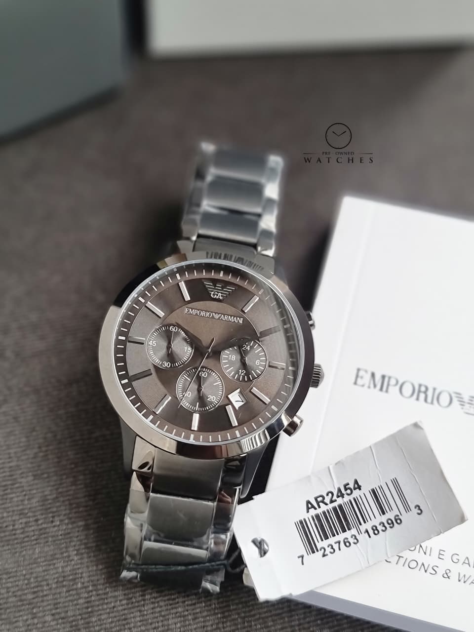 Emporio Armani Men’s Quartz Stainless Steel Grey Dial 43mm Watch AR2454 - Image 15