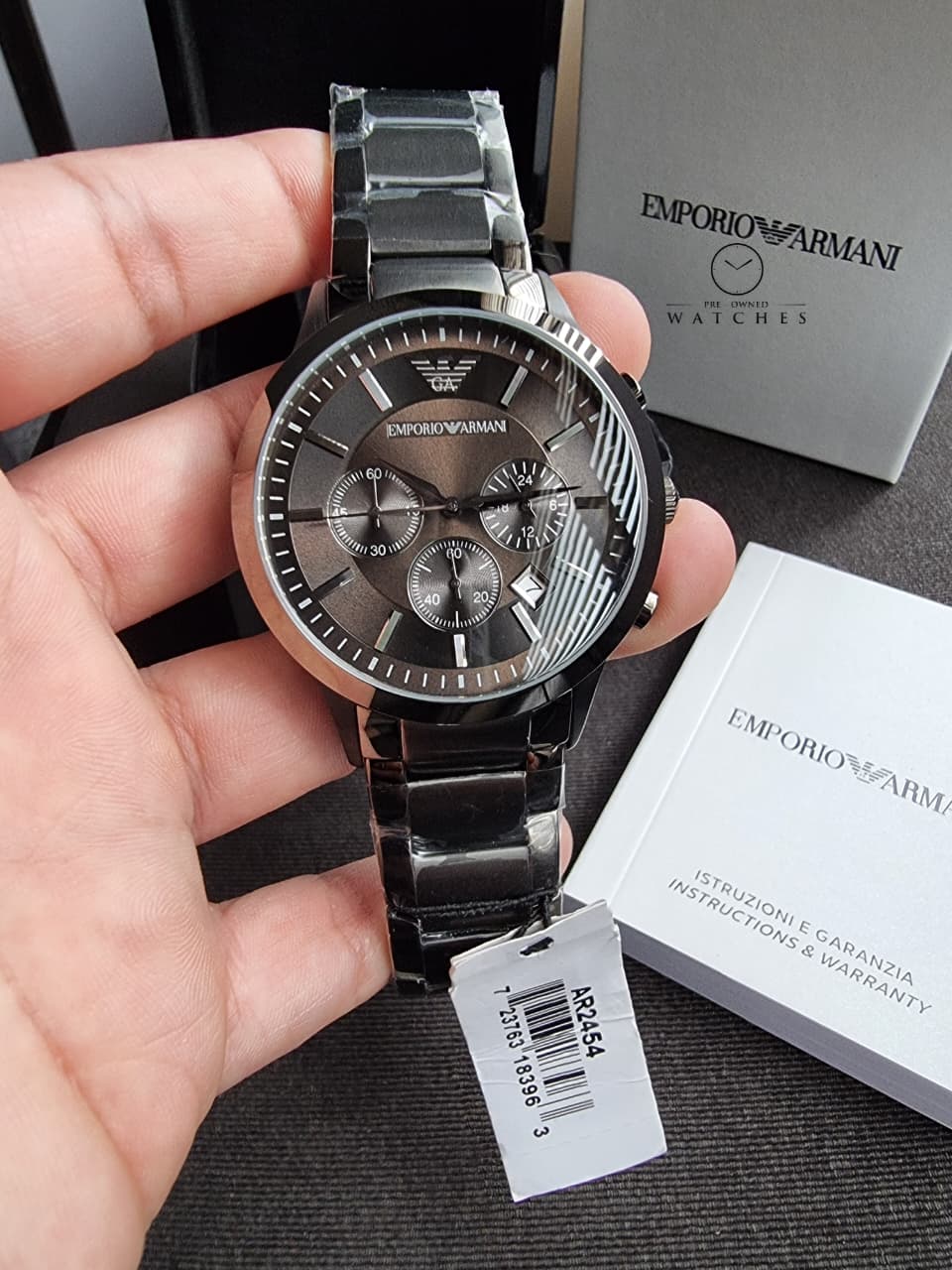 Emporio Armani Men’s Quartz Stainless Steel Grey Dial 43mm Watch AR2454 - Image 19