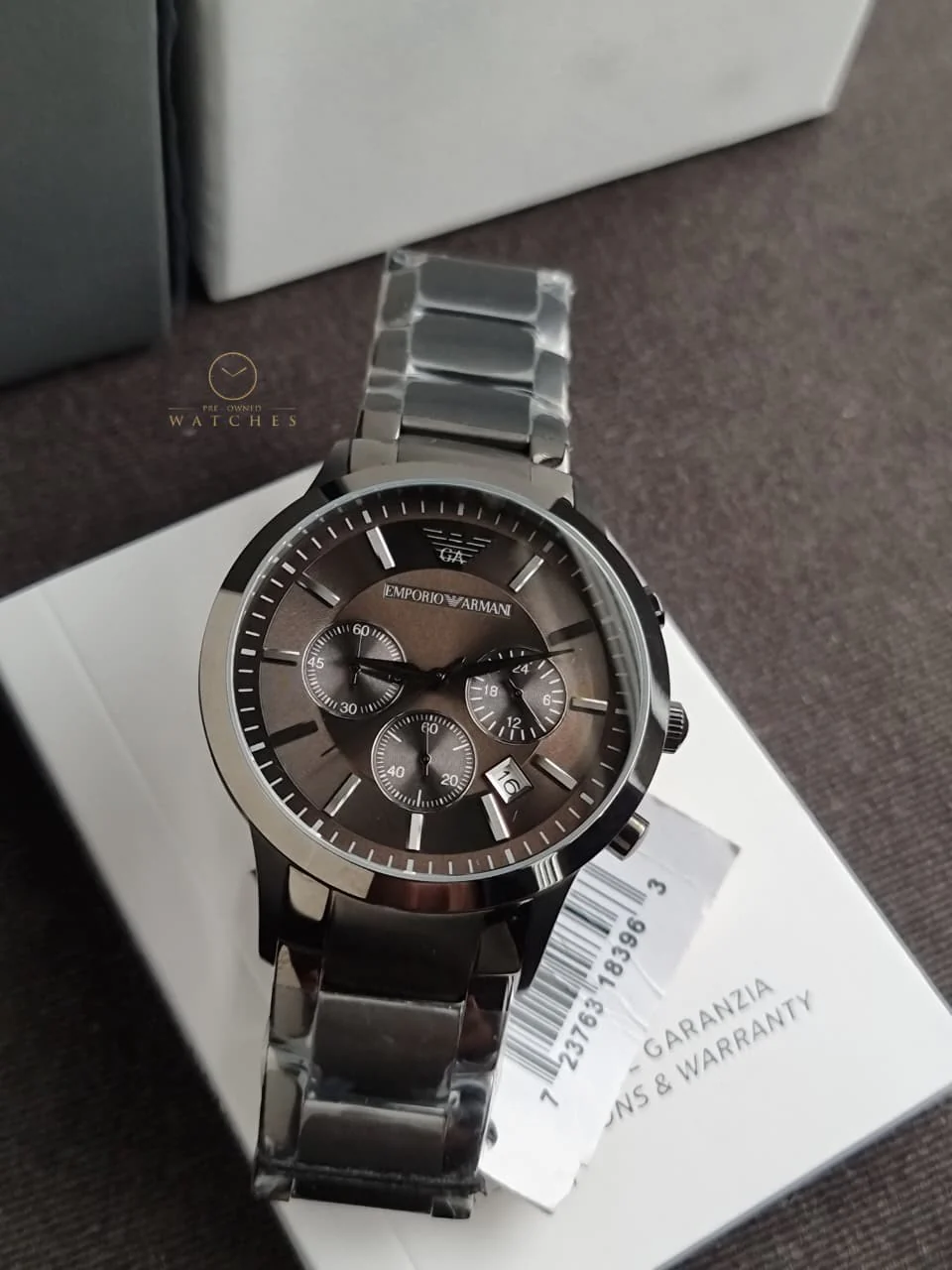 Emporio Armani Men’s Quartz Stainless Steel Grey Dial 43mm Watch AR2454 - Image 6