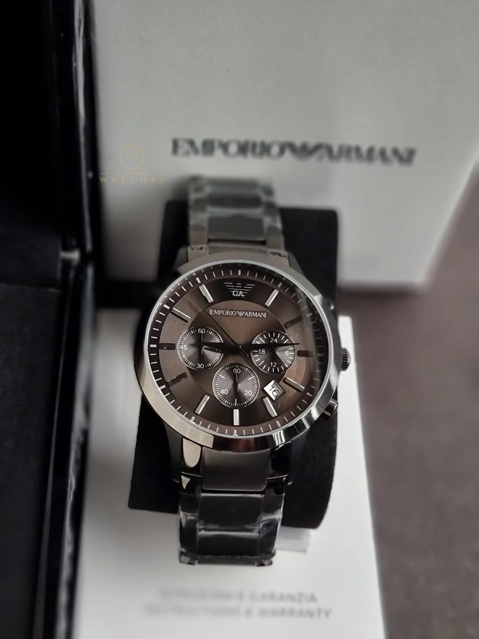 Emporio Armani Men’s Quartz Stainless Steel Grey Dial 43mm Watch AR2454 - Image 8