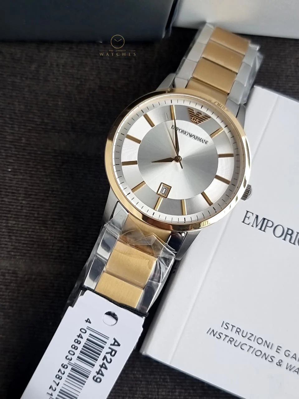 Emporio Armani Men’s Stainless Steel Silver Dial 43mm Watch AR2449 - Image 2