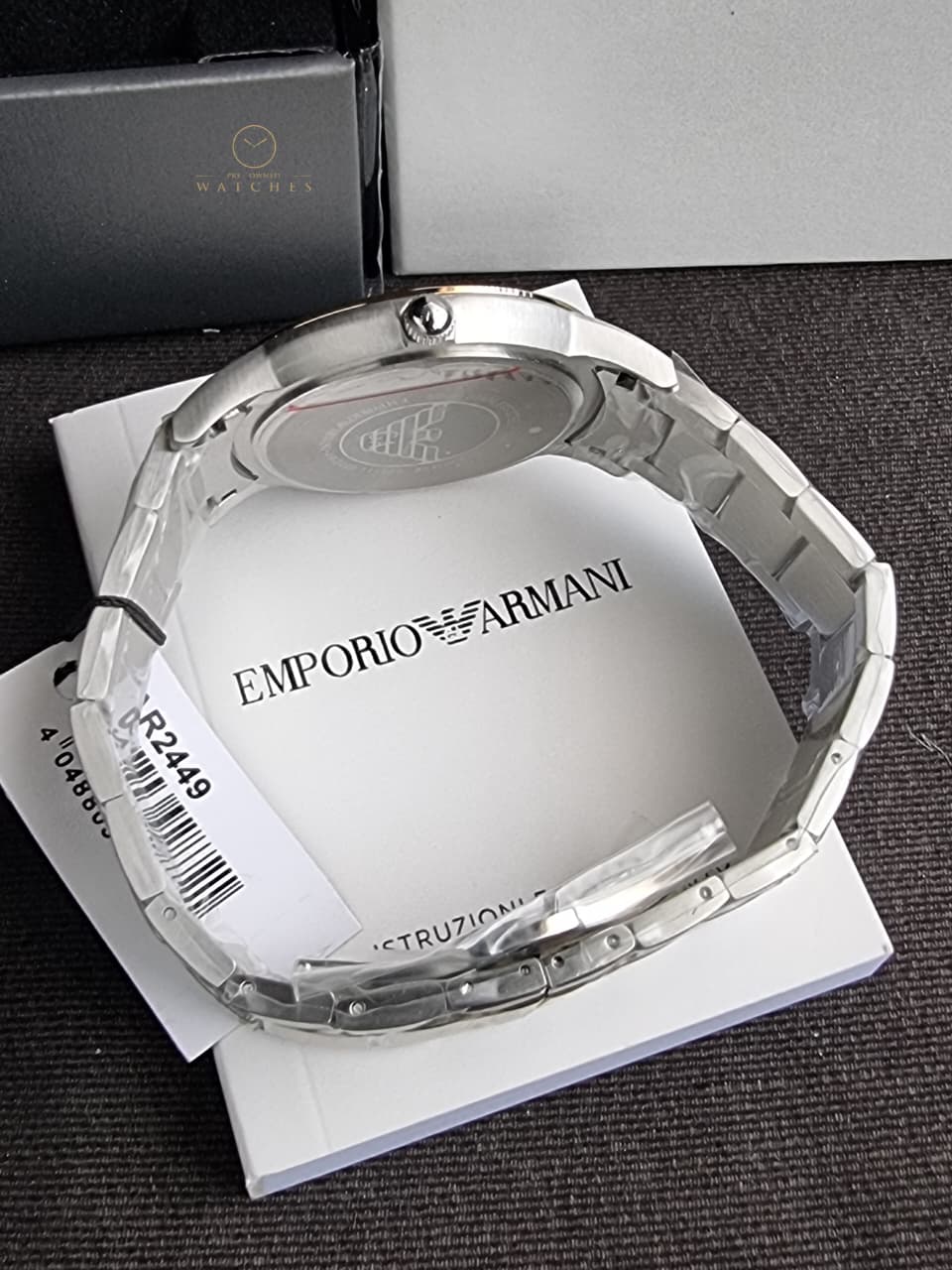 Emporio Armani Men’s Stainless Steel Silver Dial 43mm Watch AR2449 - Image 3