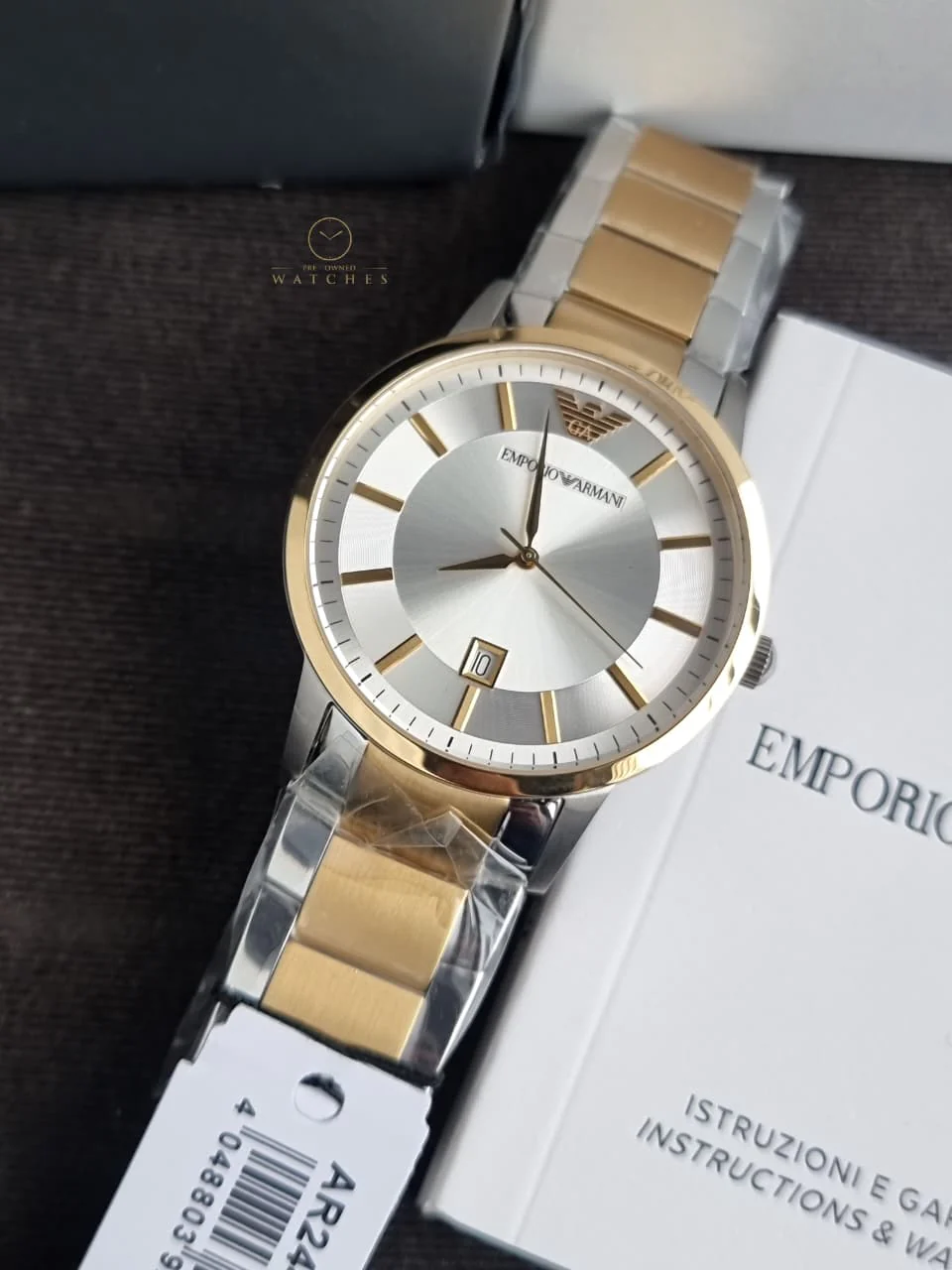 Emporio Armani Men’s Stainless Steel Silver Dial 43mm Watch AR2449 - Image 4