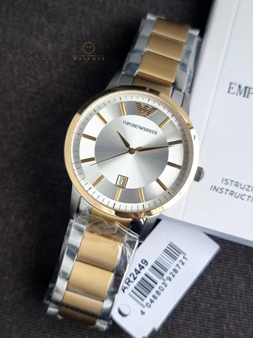 Emporio Armani Men’s Stainless Steel Silver Dial 43mm Watch AR2449 - Image 5