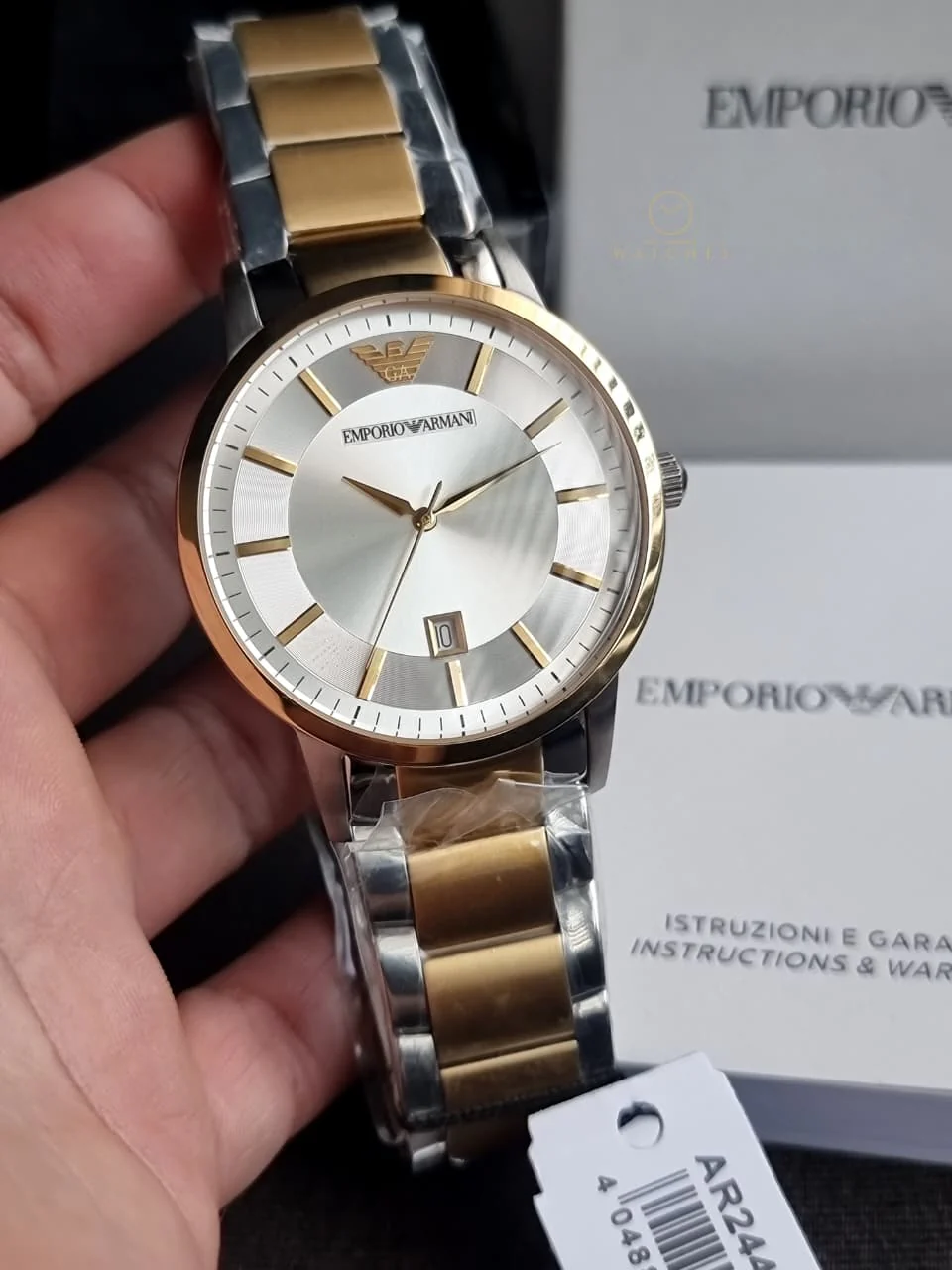 Emporio Armani Men’s Stainless Steel Silver Dial 43mm Watch AR2449 - Image 6