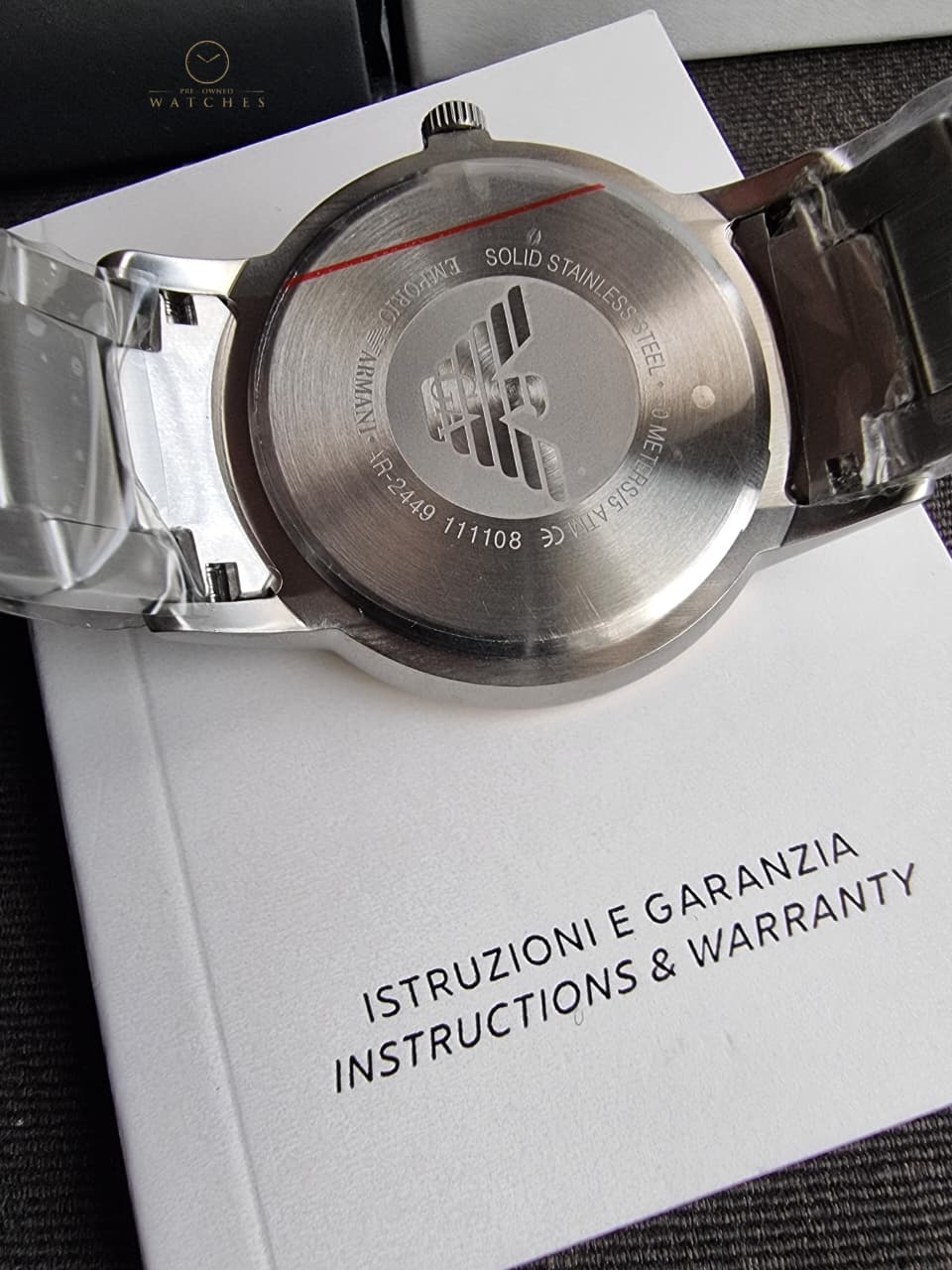 Emporio Armani Men’s Stainless Steel Silver Dial 43mm Watch AR2449 - Image 7