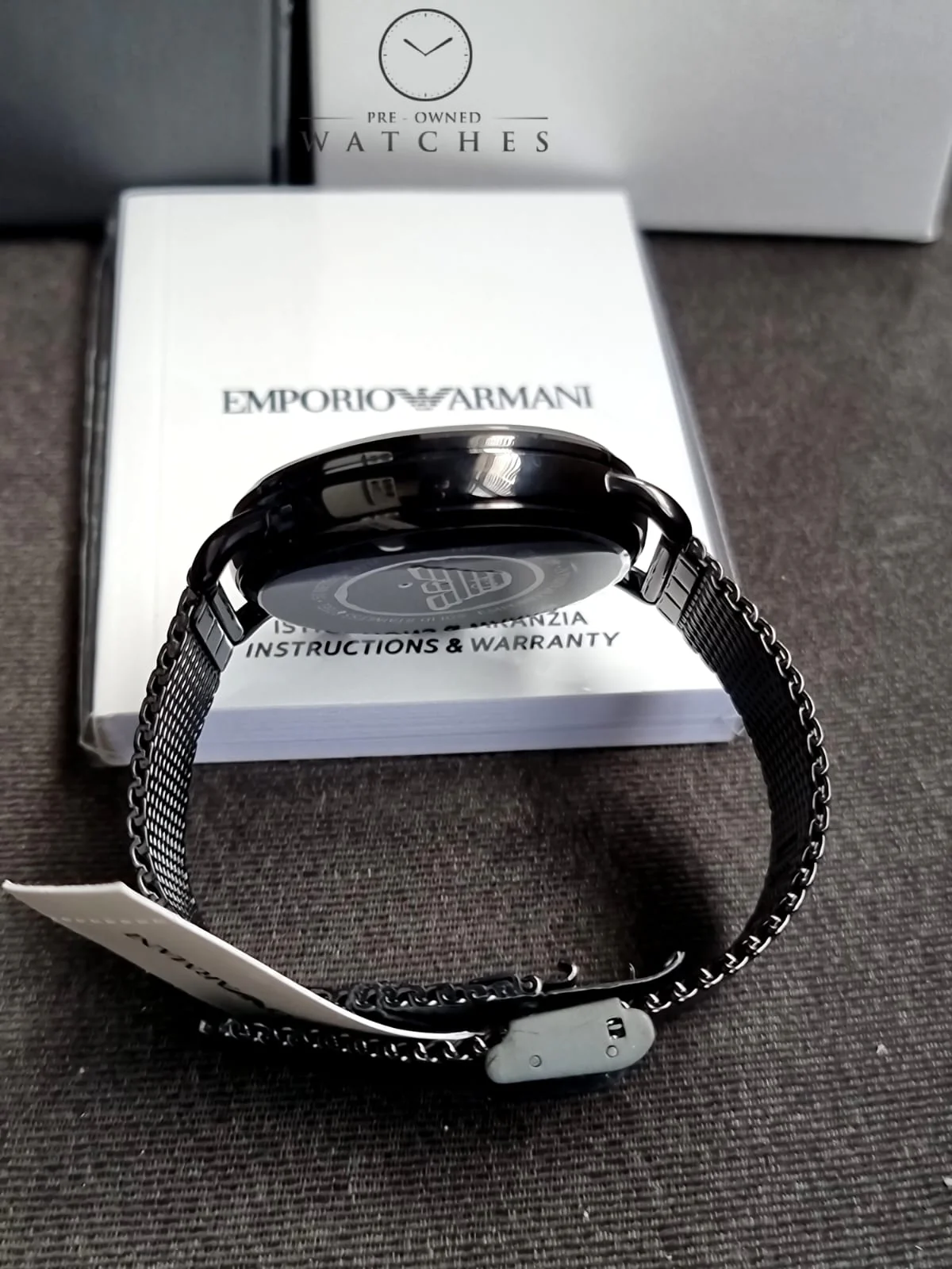 Emporio Armani Mens Chronograph Quartz Stainless Steel Black Dial 43mm Watch AR11142 - Image 10