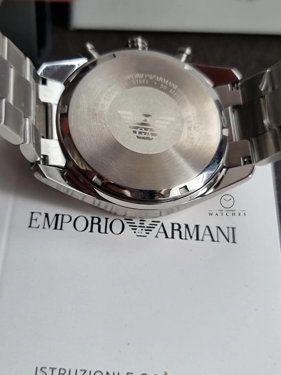 Emporio Armani Men's Chronograph Watch with Stainless Steel AR11637 - Image 3