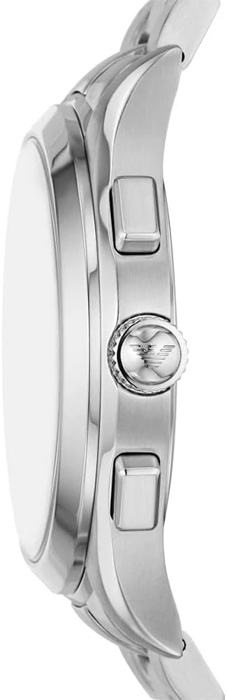 Emporio Armani Men's Stainless Steel Chronograph Dress Watch with Steel or Leather Band - Image 3