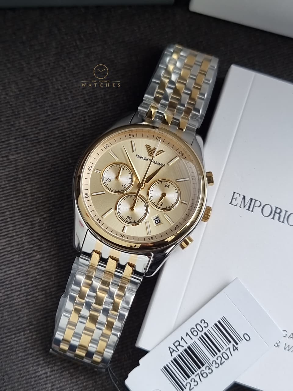 Emporio Armani Quartz Gold Dial Men's Watch AR11603 - Image 2
