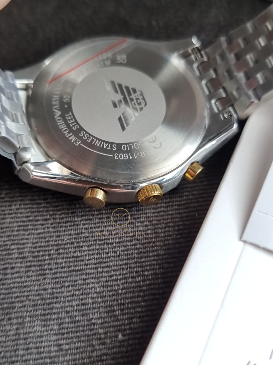 Emporio Armani Quartz Gold Dial Men's Watch AR11603 - Image 3