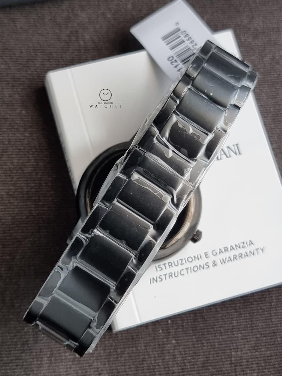 Emporio Armani Renato Grey Stainless Steel Brown Dial Men’s Watch – AR11120 - Image 4