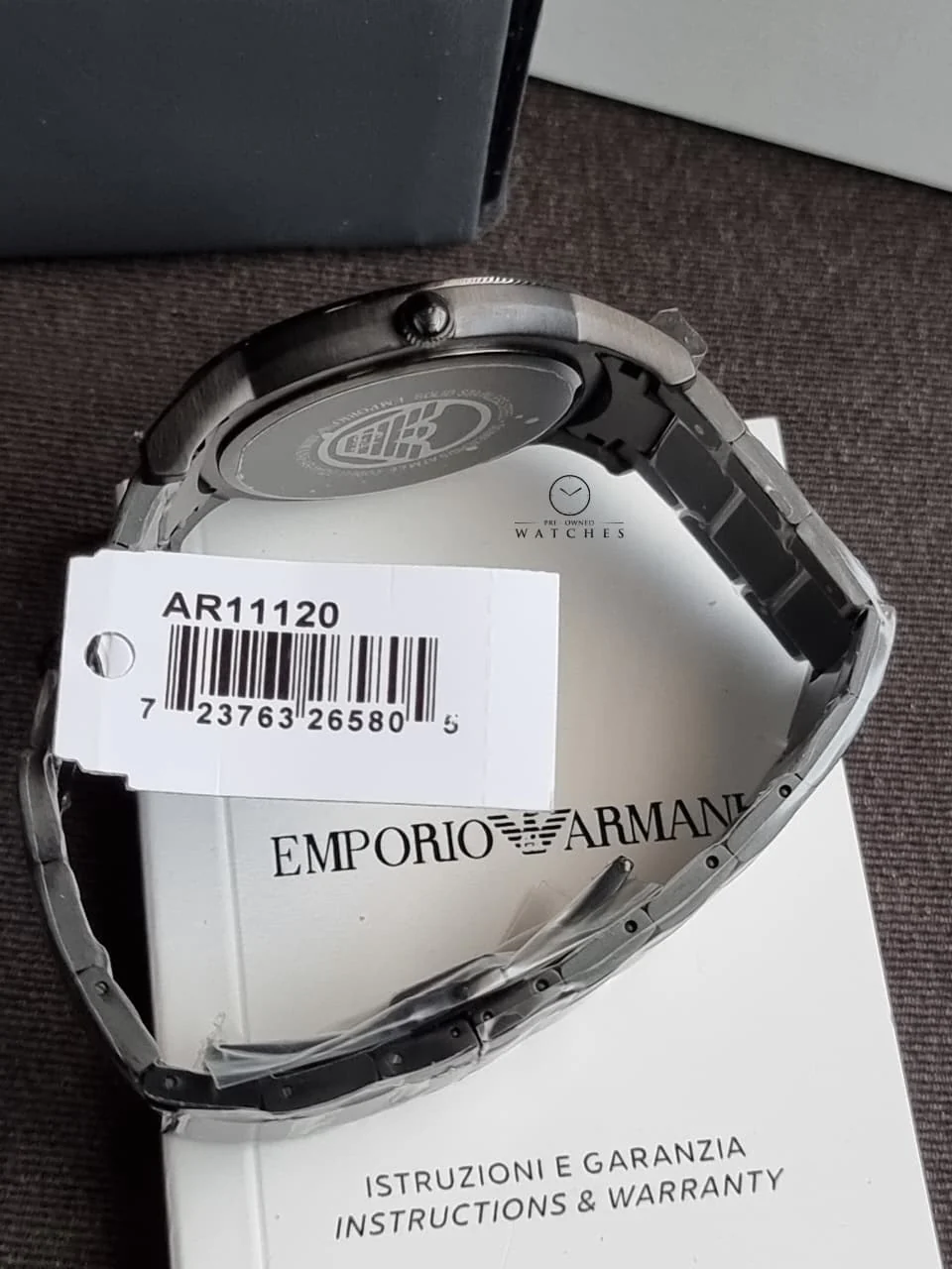 Emporio Armani Renato Grey Stainless Steel Brown Dial Men’s Watch – AR11120 - Image 5
