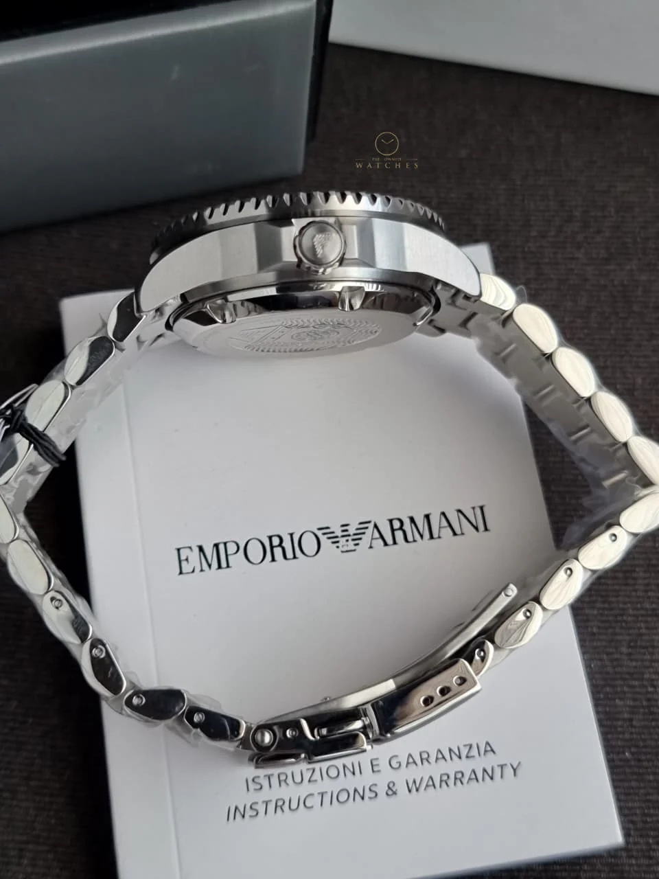Emporio Armani Sea Explorer Automatic Stainless Steel Bracelet Diver’s Watch – 42.5 mm (AR60083) - Image 7