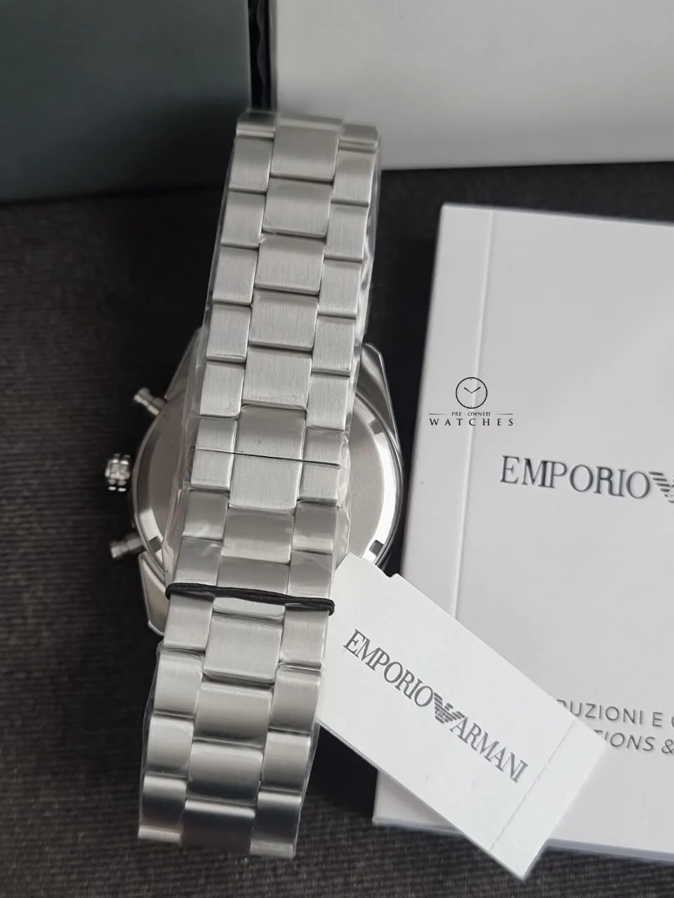 Emporio Armani Silver Tone Chronograph Watch AR11636 - Image 4