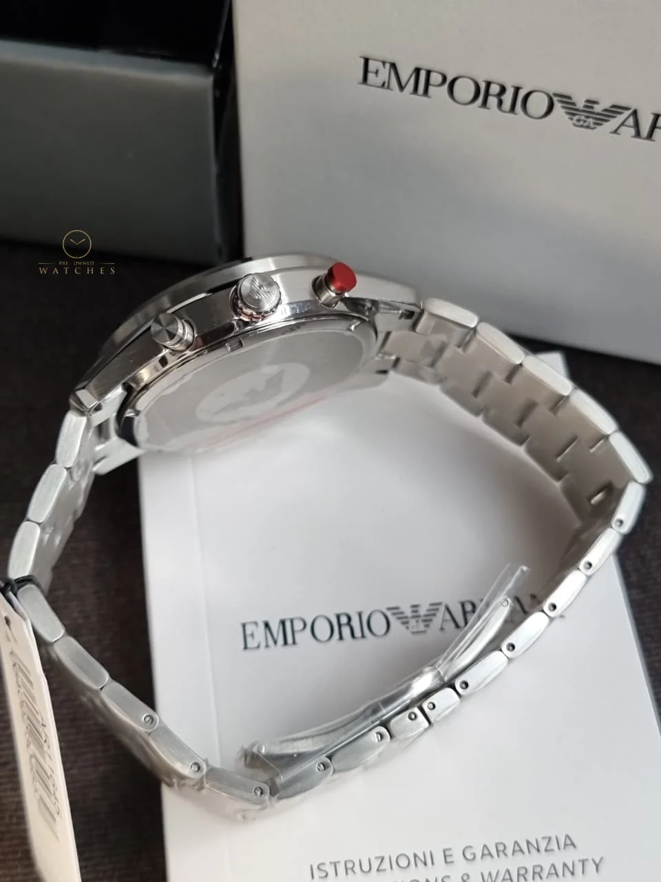 Emporio Armani Silver Tone Chronograph Watch AR11645 - Image 2